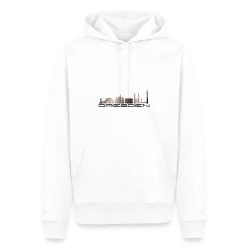 Dresde - Sweat à capuche Premium bio Homme - blanc - Devant - Nico (187cm)
