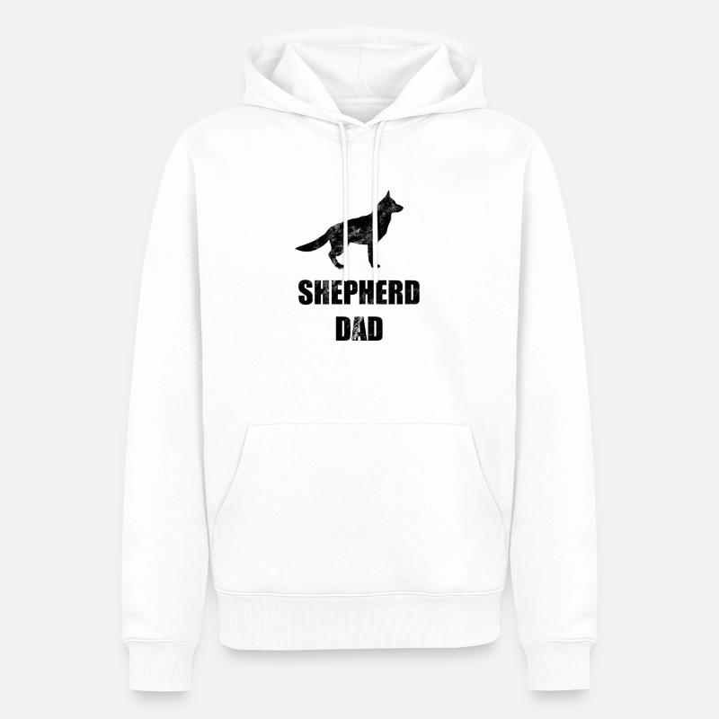 berger allemand - Sweat à capuche Premium bio Homme - blanc