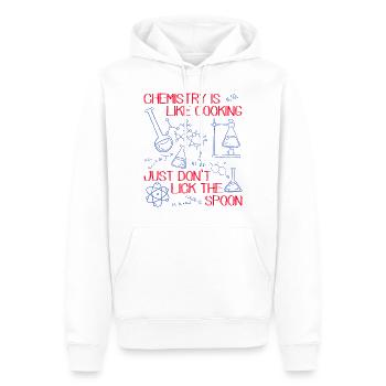 LA CHIMIE EST COMME LA CUISSON - Sweat à capuche Premium bio Homme - blanc - Devant - Nico (187cm)