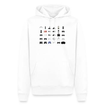 Our childhood was gaming retro controller shirt - Men’s Premium Organic Hoodie - white - Front - Nico (187cm)