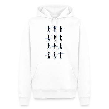 How to carry skis! Funny skier tshirt men women - Men’s Premium Organic Hoodie - white - Front - Nico (187cm)
