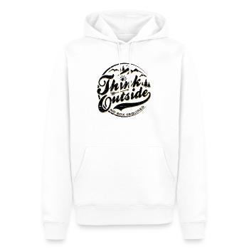Pensez à l'extérieur sans boîte requise - cadeau de camping drôle - Sweat à capuche Premium bio Homme - blanc - Devant - Nico (187cm)