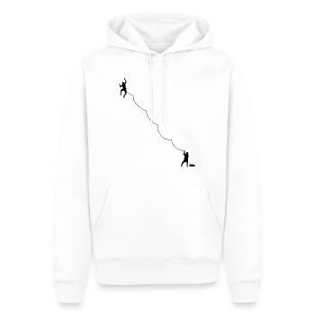 Kletter-Tshirt, Männer Frauen Kinder - Männer Premium Bio Hoodie - Weiß - Vorne - Nico (187cm)