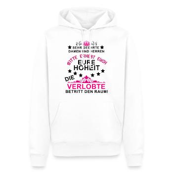 Fiancée - Sweat à capuche Premium bio Homme - blanc - Devant - Nico (187cm)