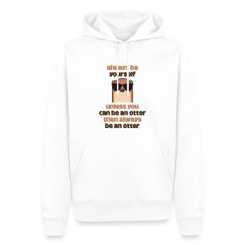 always be on otter - Men’s Premium Organic Hoodie - white - Front - Nico (187cm)