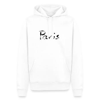 Paris - Sweat à capuche Premium bio Homme - blanc - Devant - Nico (187cm)