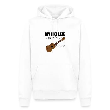 Ukulele - Männer Premium Bio Hoodie - Weiß - Vorne - Nico (187cm)