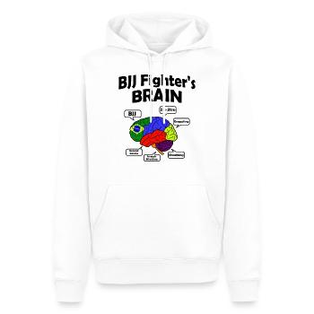 bjj brazilian jiu jitsu ringen boden geschenk hirn - Männer Premium Bio Hoodie - Weiß - Vorne - Nico (187cm)