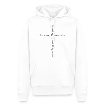 CHRISTIANS RELIGION CROSS BIBELVERS GIFT IDEA - Men’s Premium Organic Hoodie - white - Front - Nico (187cm)