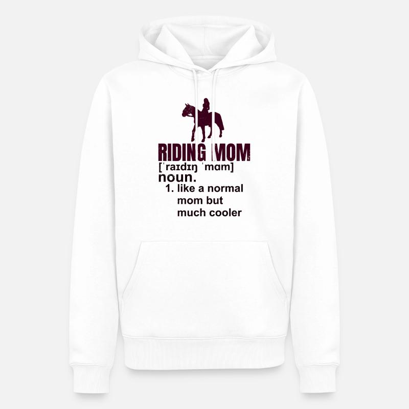 Reiten Mutter Geschenk - Männer Premium Bio Hoodie - Weiß