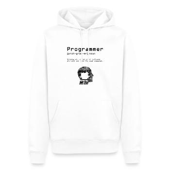 Programmer Shirt Nerd Computer Science Computer Idea - Men’s Premium Organic Hoodie - white - Front - Nico (187cm)