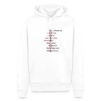 Bibel Verse Gott Ist Liebe Jesus Shirt Geschenk - Männer Premium Bio Hoodie - Weiß - Vorne - Nico (187cm)