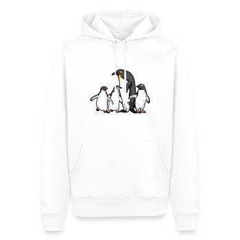 Atypical Penguins Famille Adelie Chinstrap - Sweat à capuche Premium bio Homme - blanc - Devant - Nico (187cm)