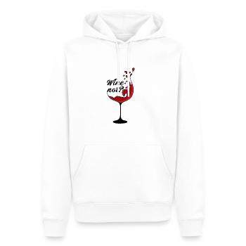 Wine not Vin Vin rouge vin blanc bois rose - Sweat à capuche Premium bio Homme - blanc - Devant - Nico (187cm)