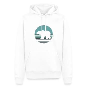 Polar bear - Men’s Premium Organic Hoodie - white - Front - Nico (187cm)