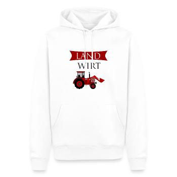 agriculteur - Sweat à capuche Premium bio Homme - blanc - Devant - Nico (187cm)