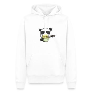 Mignon panda soupe de nouilles Kawaii Chibi cadeau - Sweat à capuche Premium bio Homme - blanc - Devant - Nico (187cm)