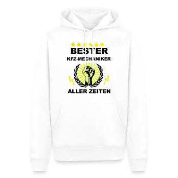 Meilleur mécanicien de tous les temps - Sweat à capuche Premium bio Homme - blanc - Devant - Nico (187cm)