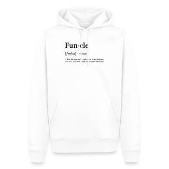 Funny Funcle Fun Uncle Uncle Family Gift - Men’s Premium Organic Hoodie - white - Front - Nico (187cm)
