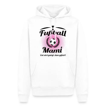 Football maman football maman football mami - Sweat à capuche Premium bio Homme - blanc - Devant - Nico (187cm)