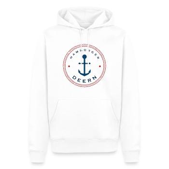 Hamburger Deern fille d'Hambourg - Sweat à capuche Premium bio Homme - blanc - Devant - Nico (187cm)