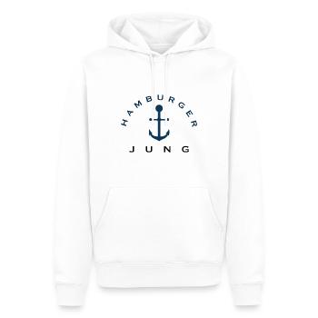 Hambourg Hamburger Jung disant - Sweat à capuche Premium bio Homme - blanc - Devant - Nico (187cm)