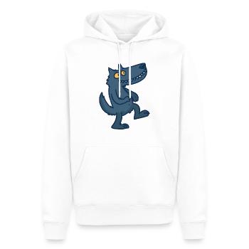 Wolf Cartoon Comic Rudel Beute Geschenk Idee Wild - Männer Premium Bio Hoodie - Weiß - Vorne - Nico (187cm)