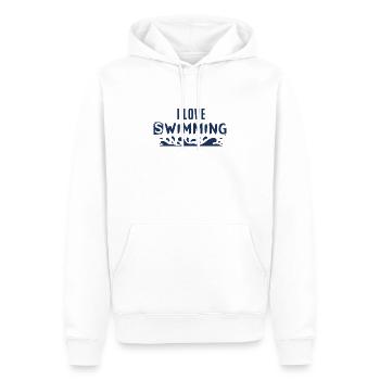 Nageuse - Sweat à capuche Premium bio Homme - blanc - Devant - Nico (187cm)