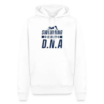 Swimming - Männer Premium Bio Hoodie - Weiß - Vorne - Nico (187cm)