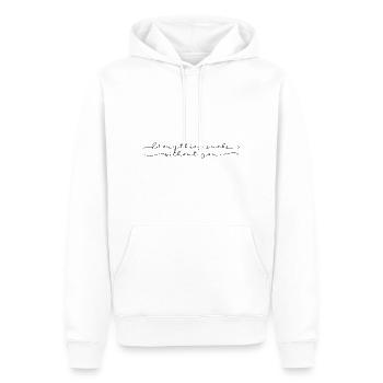 Des phrases drôles | Partenaires - Sweat à capuche Premium bio Homme - blanc - Devant - Nico (187cm)