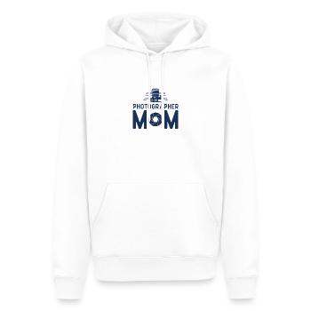 Appareil photo - Sweat à capuche Premium bio Homme - blanc - Devant - Nico (187cm)