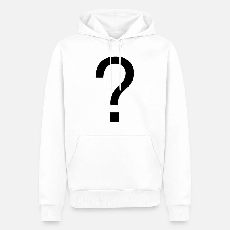 ?, Point d'interrogation - Sweat à capuche Premium bio Homme - blanc
