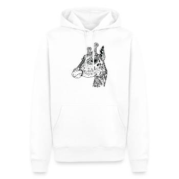Giraffe drawing wildlife - Men’s Premium Organic Hoodie - white - Front - Nico (187cm)