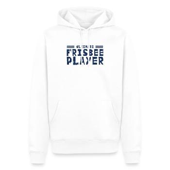 Frisbee Frisbee Frisbee Frisbee - Sweat à capuche Premium bio Homme - blanc - Devant - Nico (187cm)
