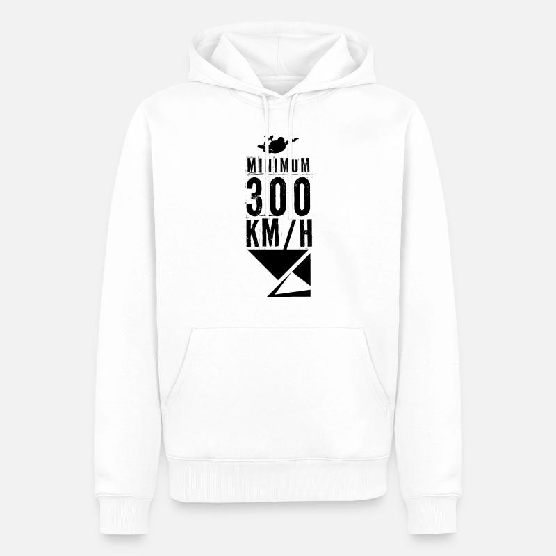 Fallschirm Fallschirm Fallschirm Fallschirm - Männer Premium Bio Hoodie - Weiß