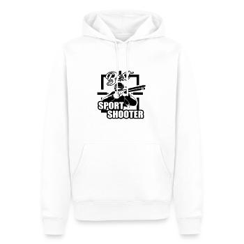 Sportschießen - Männer Premium Bio Hoodie - Weiß - Vorne - Nico (187cm)