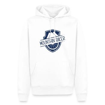 Vélo de montagne VTT - Sweat à capuche Premium bio Homme - blanc - Devant - Nico (187cm)