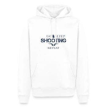Tir sportif - Sweat à capuche Premium bio Homme - blanc - Devant - Nico (187cm)