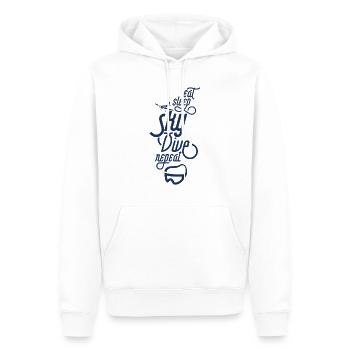 Sky skydiver Fallschirm Fallschirmspringen Skydive - Männer Premium Bio Hoodie - Weiß - Vorne - Nico (187cm)