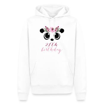 Panda Girl 21e anniversaire 21 ans costume cadeau - Sweat à capuche Premium bio Homme - blanc - Devant - Nico (187cm)