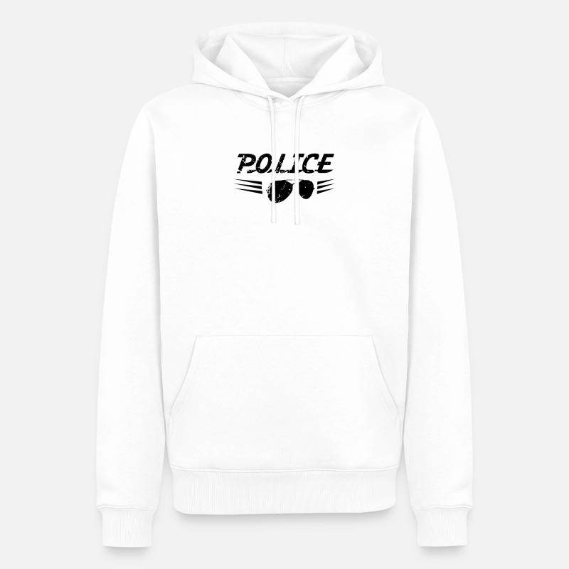 Polizei Polizei Polizei Polizei - Männer Premium Bio Hoodie - Weiß