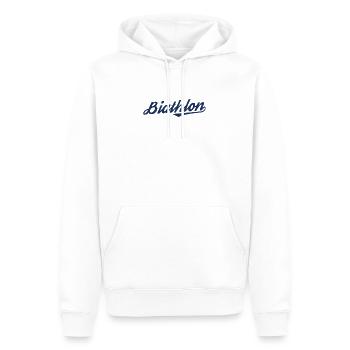Athlète de biathlon Biathlon Biathlon Sport - Sweat à capuche Premium bio Homme - blanc - Devant - Nico (187cm)