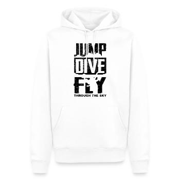 Jump Dive Fly Skydive Cashrimspringer cadeau - Sweat à capuche Premium bio Homme - blanc - Devant - Nico (187cm)