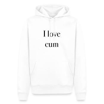 I Love cum ich liebe sperma - Männer Premium Bio Hoodie - Weiß - Vorne - Nico (187cm)