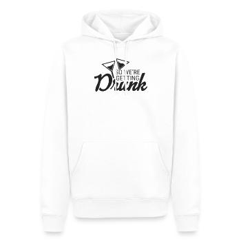 Douche de mariée fiancée Bachelor Party Stag Night - Sweat à capuche Premium bio Homme - blanc - Devant - Nico (187cm)