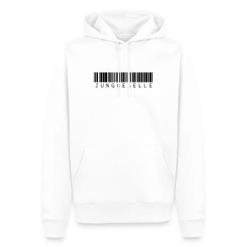 Bachelor Barcode - Men’s Premium Organic Hoodie - white - Front - Nico (187cm)