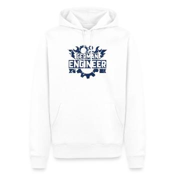 Ingénieurs - Sweat à capuche Premium bio Homme - blanc - Devant - Nico (187cm)