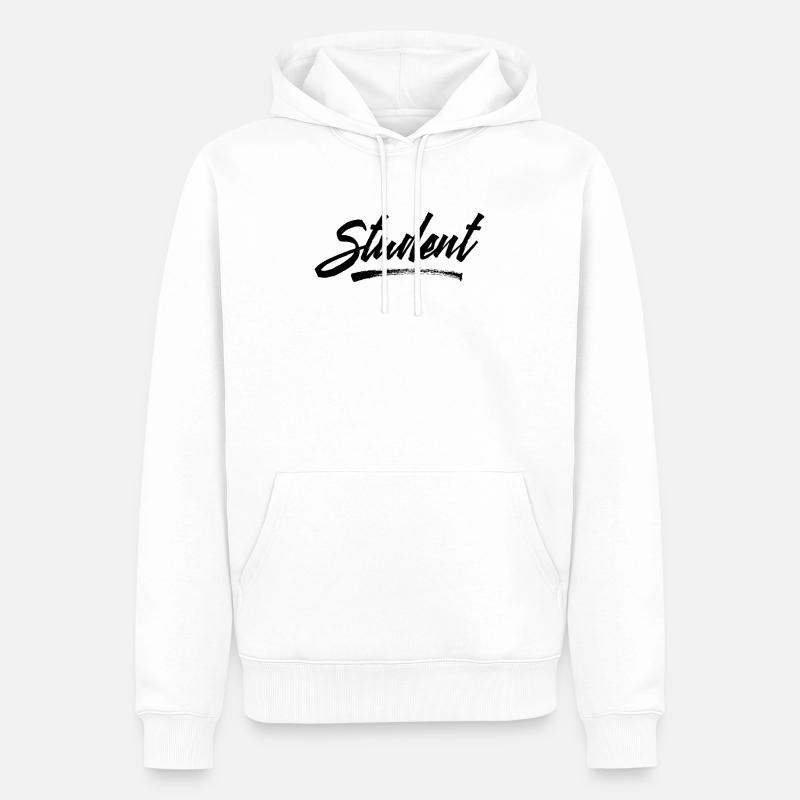Study Student University Study Student - Men’s Premium Organic Hoodie - white
