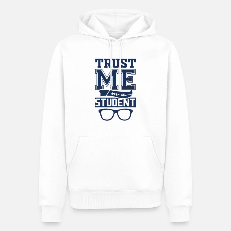 Student Student Student Student - Männer Premium Bio Hoodie - Weiß