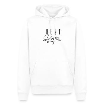 Doktor - Männer Premium Bio Hoodie - Weiß - Vorne - Nico (187cm)